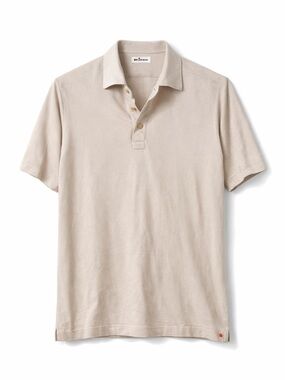 Kiton Polo Shirt, Cream Beige- Men’s Medium